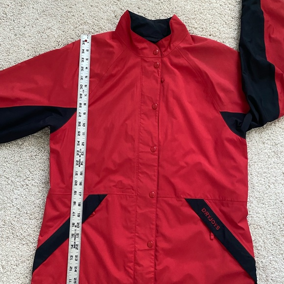 FootJoy DryJoy Red and Black Rain Jacket Windbreaker and Matching Pants - Picture 6 of 11